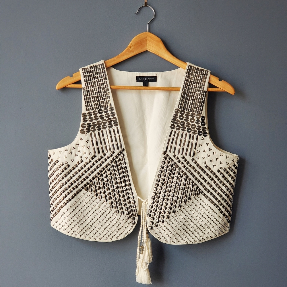 HAUST Vest With Metal Details Size Large